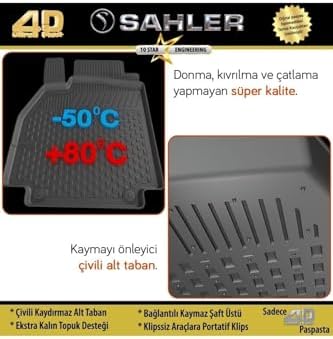 Alternative view of Sahler DS 7 Crossback ile Uyumlu (2018+) Araca Özel 4.5D Havuzlu Oto Paspas