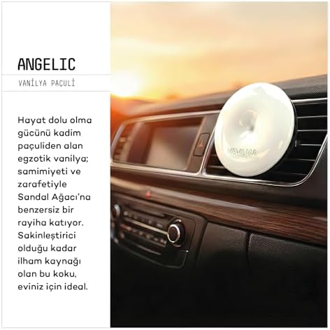 Alternative view of VAVANA Spin Araba Klima Kokusu - Vanilya Paçuli Aromalı Oto Kokusu | BPA & Sıvı İçermez | 90 Gün Etkili Araç Kokusu (ANGELIC)