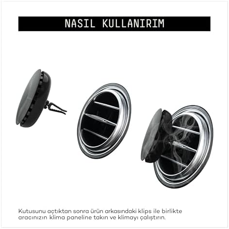 VAVANA Spin Araba Klima Kokusu - Profesyonel Otomobil Kokusu | BPA & Sıvı İçermez | 90 Gün Etkili 3'lü Set (NEUTRAL)