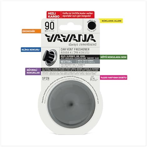 Alternative view of VAVANA Spin Araba Klima Kokusu - Profesyonel Otomobil Kokusu | BPA & Sıvı İçermez | 90 Gün Etkili 3'lü Set (NEUTRAL)