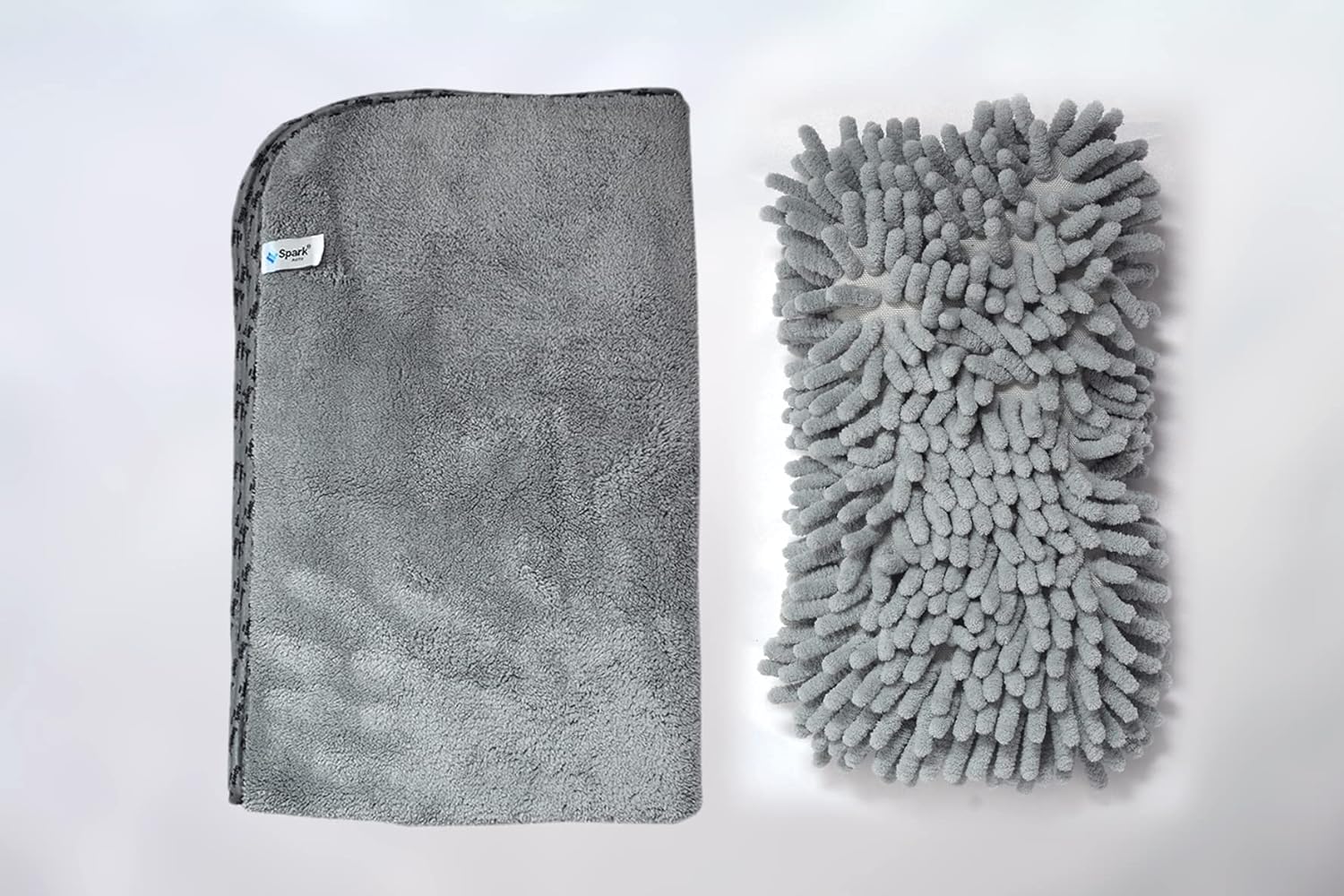 Alternative view of Spark 2'Li SET Mikrofiber Büyük Boy Peluş Oto Kurulama Bezi ve Yıkama & Temizlik Süngeri