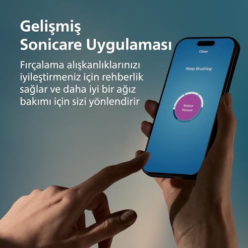 Alternative view of Sonicare DiamondClean 9000 Şarjlı Diş Fırçası, 4 Temizlik Modu, Basınç Sensörü, Seyahat Kabı ve Sonicare Uygulama Desteği, Pembe Geçişli, HX9911/84