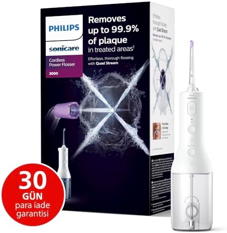 Alternative view of Sonicare Power Flosser 3000 Kablosuz Ağız Duşu, Hızlı ve Etkili Diş Arası Temizliği, Quad Stream Teknolojisi, Yedek Başlıklı, Beyaz, HX3826/31