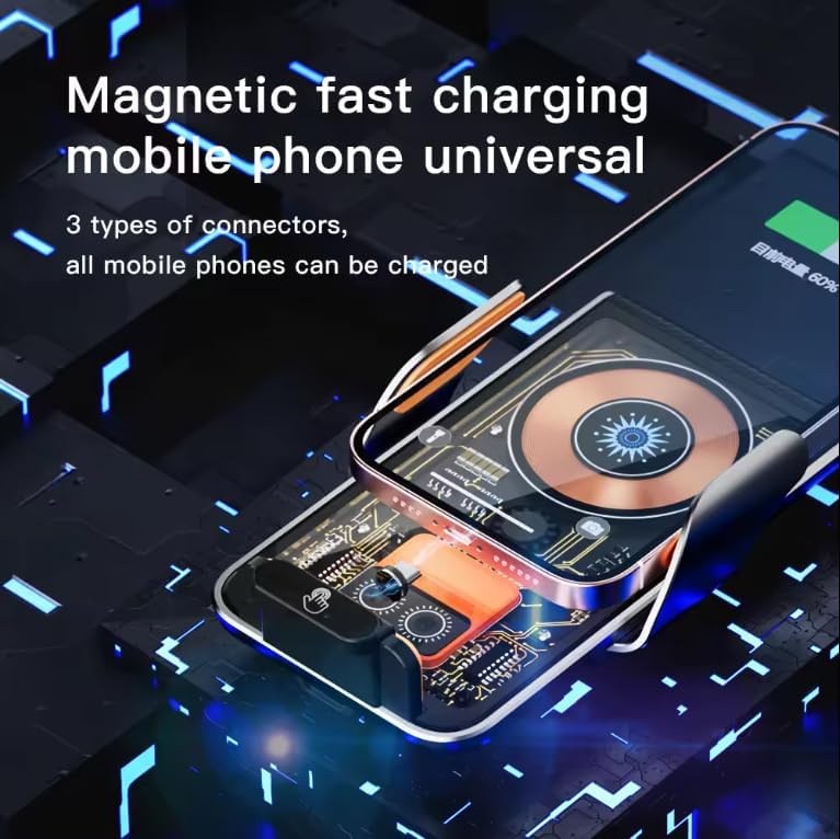 Kablosuz Araç İçi Cep Telefonu Şarj 2in1 Telefon Tutucu ve Şarj Araç 4.7-7.2 inç Uyumlu Havalandırma ve Izgarasına Montaj Transparan Tasarım (L9)