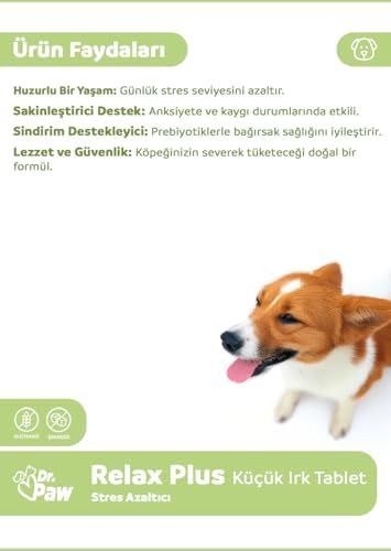 Plus/ Azaltıcı ve Rahatlatıcı Premium Küçük Irk Köpek Tableti (60 adet/90 gr)