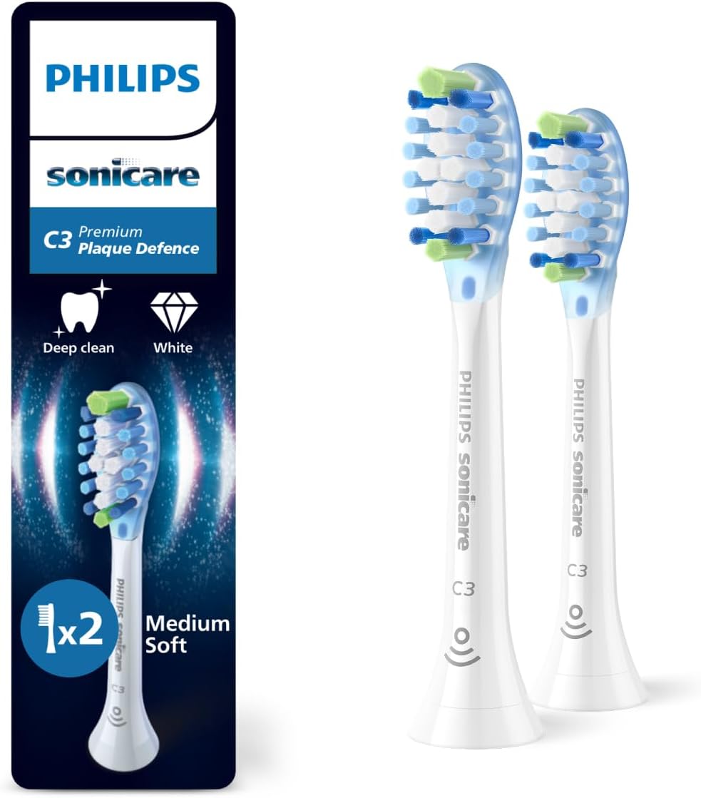 Alternative view of Sonicare Premium Plaque Defence Yedek Başlık, 10 Kat Daha Fazla Plak Temizliği, Yumuşak Fırça Başlığı, 2’li Paket, Beyaz, HX9042/87