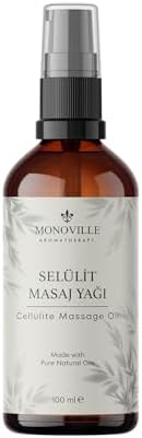 Monoville Selülit Masaj Yağı 100 ml Cam Şişede%100 Doğal (Cellulite Massage Oil)