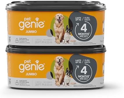 Pet Genie dolum 2'li paket - 8 aya kadar tedarik - Nihai koku kontrolü köpek kakası torbaları