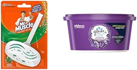 Mr Muscle Orman Esintisi 1 Adet Klozet Bloğu + Glade Mini Jel Lavanta Ferahlığı 70 g