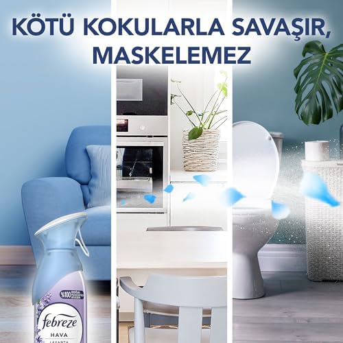 Febreze Hava Ferahlatıcı Sprey Oda Kokusu Lavanta 185 ml 3lü paket