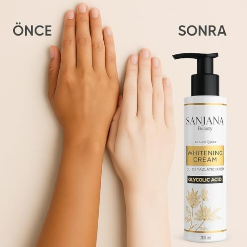 Alternative view of Sanjana Beauty Cilt Beyazlatıcı Krem,Glikolik Asitli Beyazlatıcı Krem,Tüm Cilt Tiplerine Uygun 125 ml