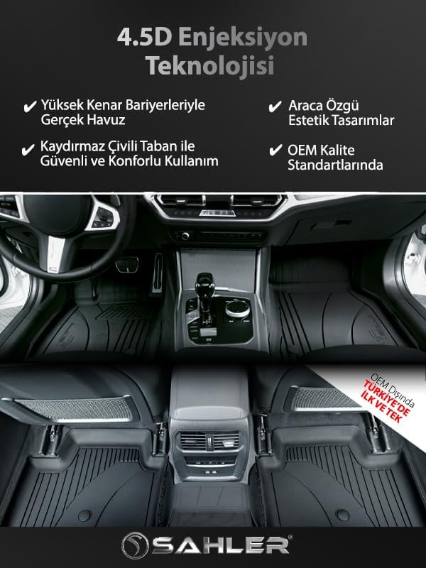 Alternative view of Sahler Fıat Fiorino Van 2'li Dizel 2020+ Uyumlu Sahler Araca Özel 4.5D Havuzlu Oto Paspas - Fiorino