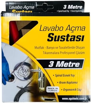 Lavabo Açma Sustası, 3 Metre