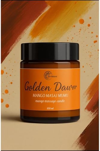 Aromaterapi Mango Kokulu Masaj Mumu 100 ml Doğal Bitkisel Yağlı, Nemlendirici Etkili Mum