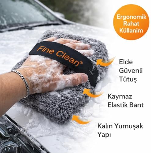 SOGUD Mikrofiber Araç Yıkama Pedi – Kalın ve Yumuşak Oto Temizlik Süngeri, Çizmez Yüzey, Yüksek Emici Detailing Bezi, Araç, Cam, Jant ve İç Temizlik İçin Çok Amaçlı Kullanım