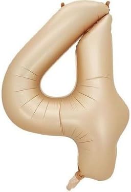- 4 Rakamı Karamel Folyo Balon 34 inch 86 cm