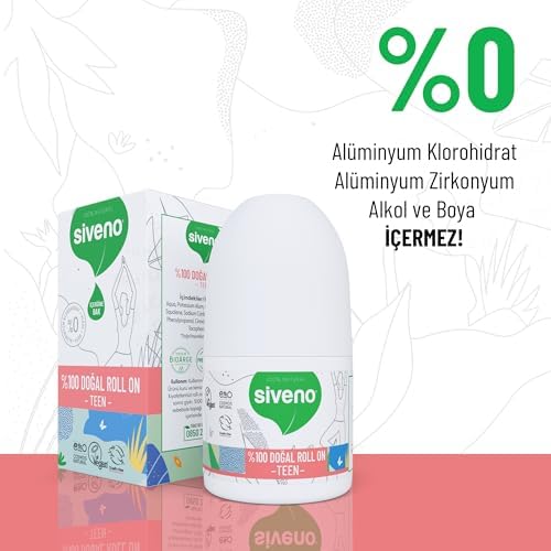 Alternative view of Siveno%100 Doğal Roll-On Teen Genç Kız Deodorant Ter Kokusu Önleyici Bitkisel Lekesiz Vegan 50 ml