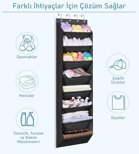 Alternative view of Kapı Arkası Organizer 8 Katlı Askılı Dolap İçi Ayakkabı Düzenleyici