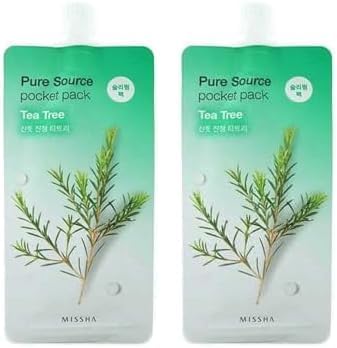 Sivilceli Ciltler İçin Çay Ağacı Yağı İçeren Uyku Maskesi 10ml Pure Source Pack Tea Tree 2li paket