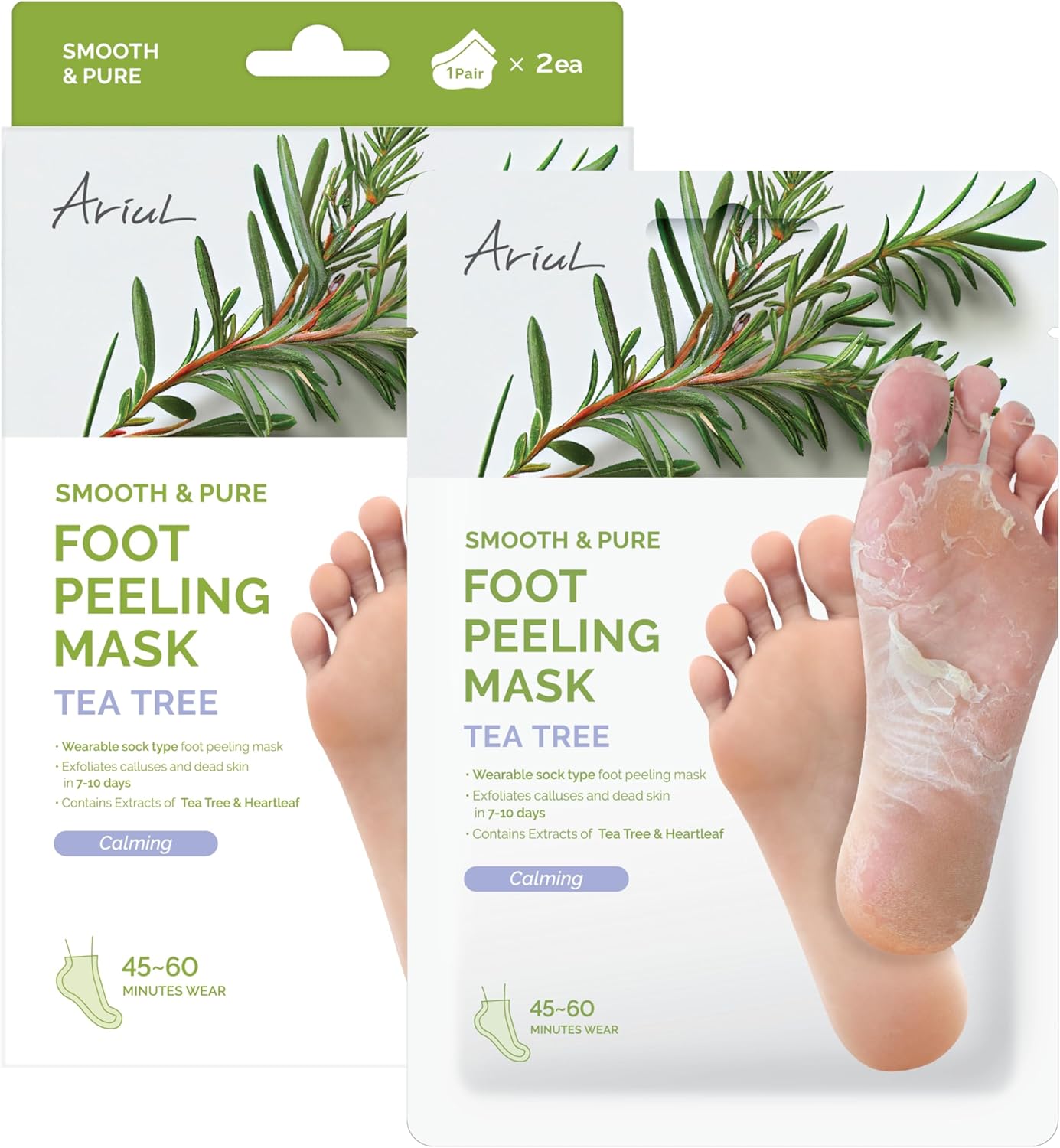 Ariul Smooth & Pure Foot Peeling Mask Calming 2 pairs - Çorap Tipi Yoğun Sakinleştirici Ayak Peeling Maskesi 2 çift