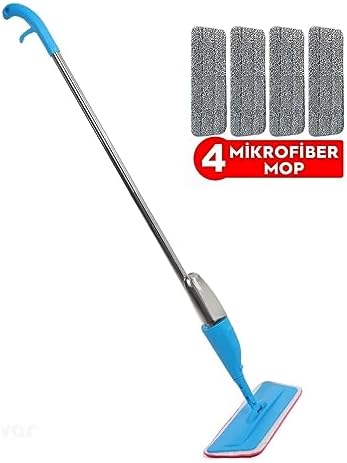 Alternative view of Ensa Sprey Mop Yeni Nesil Pratik Temizlik Seti Beyaz 4 Adet Yedek Bezli Tek Ebat 45 x 70