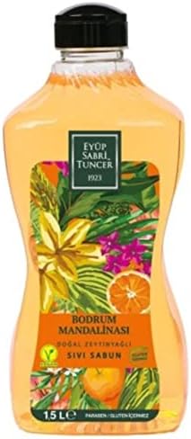 Doğal Zeytinyağlı Sıvı Sabun Okyanus ve Bodrum Mandalinası 1500 ML