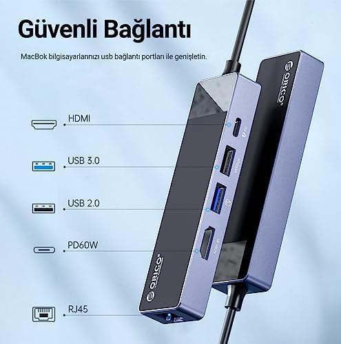 Type-C PD100W 4K 30Hz HDMI 3.5mm Jak SD TF Kart Okuyucu 3 USB Portlu Hub Çoklayıcı