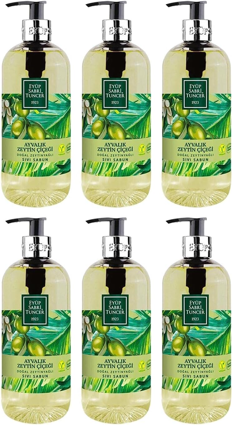 Ayvalık Zeytin Çiçeği Doğal Zeytinyağlı Sıvı Sabun 500 ml - 6 Adet