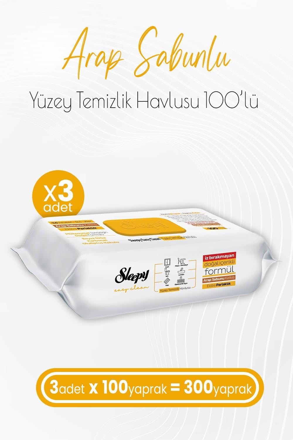 Alternative view of Arap Sabunu Katkılı Yüzey Temizlik Havlusu 100 x 3 Adet (300 Yaprak)