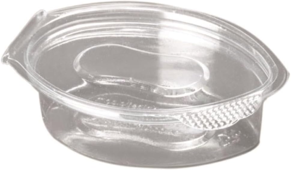 PET Kapaklı Sos Kabı 20 cc 100 Adet 5,5 x 4 cm Şeffaf Plastik Malzeme