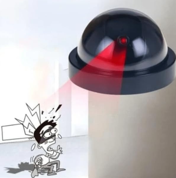 Alternative view of Bakgelal Pratik Hareket Sensörlü Caydırıcı Dome Güvenlik Kamerası Kırmızı LED Işıklı Gerçekçi Görünümlü Pil ile Çalışan Sahte Güvenlik Kamerası