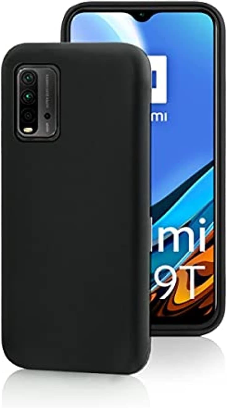 for 9T ile uyumlu darbe emici esnek silikon siyah lansman cep telefonu kılıf (9T)