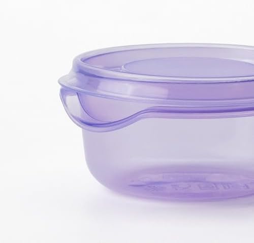 Plastik saklama kabı seti, lila, 70 ml, 3 parça