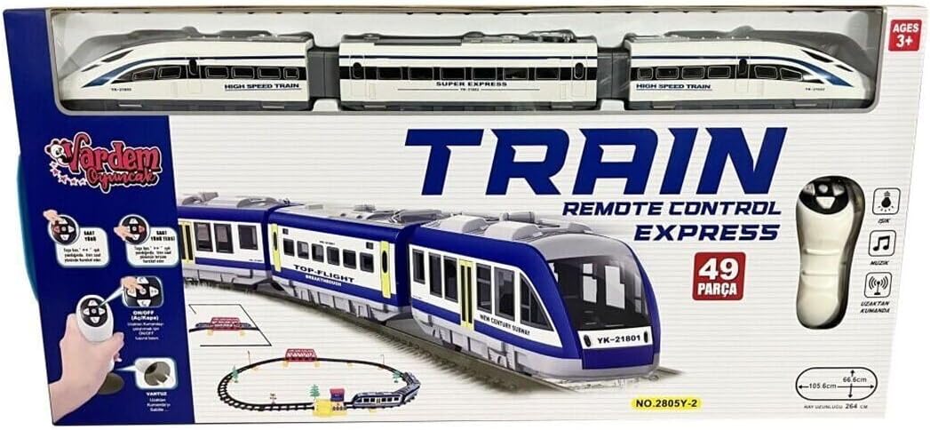 Alternative view of Vardem Oyuncak LE-2805Y-2 Kumandalı 49PCS Işıklı 264CM Hızlı Tren Seti