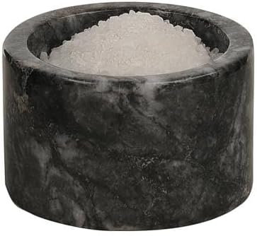 Nero Mermer Baharatlık 6x10 cm Mermer Tuzluk Biberlik Dekoratif Baharatlık Siyah