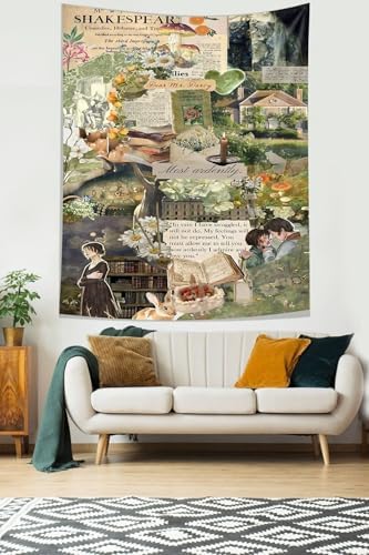 Pelangi Çiçekler Ve Yaşam Desen Leke Tutmaz Kumaş Duvar Örtüsü Duvar Halısı Tapestry PNTR061, 70 x 100