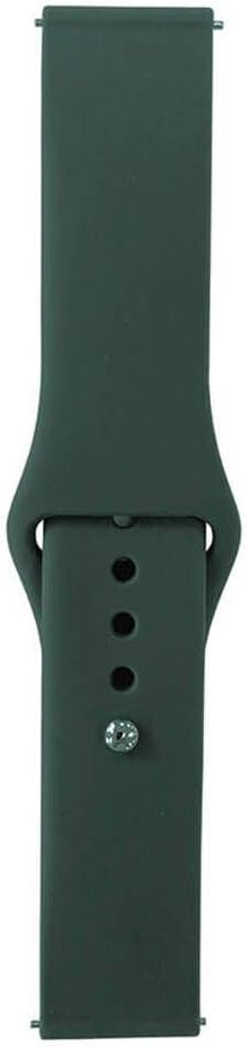 (4983) Yeşil Band Serisi 22mm Klasik Kordon Silikon Strap Kayış- Yeşil Gear S3 ile uyumlu