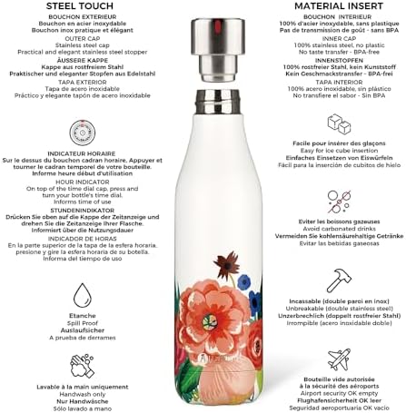 Alternative view of LES ARTISTES Paris A-4336 Bottle'Up termos, 500 ml, BPA içermeyen termos, tekrar kullanılabilir, 12 saat sıcak ve 24 saat soğuk tutar, paslanmaz çelik, nektar tasarımı