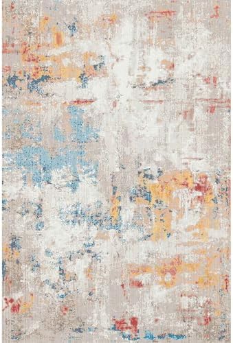 Dizayn Laray Desenli Kadife Pamuk Tabanlı Yıkanabilen Kaydırmaz Antibakteriyel Salon Halısı 160x230
