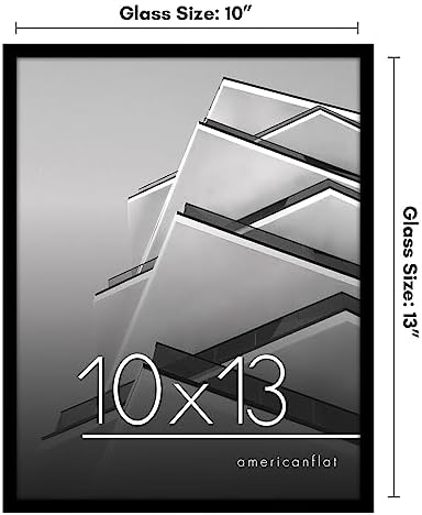 Siyah 10x13 Resim Çerçevesi - Kırılmaya Dayanıklı Camlı İnce Kenarlıklı Fotoğraf Çerçevesi - Duvar ve Masa Üstü için Yatay ve Dikey Formatlar