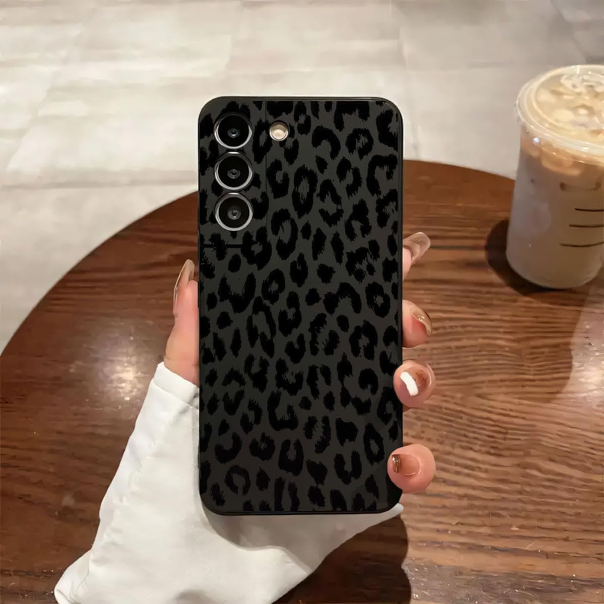 Galaxy S21 FE İle Uyumlu Özel Tasarım Yüksek Kalite İçi Kadife Lansman Silikon Telefon Kılıfı SD-01 (Leopar)