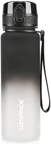UZSPACE İçecek şişesi 500 ml/800 ml/1 l/1,5 l, sızdırmaz, Tritan ve BPA içermeyen su şişesi, bisiklet, fitness, dış mekan için