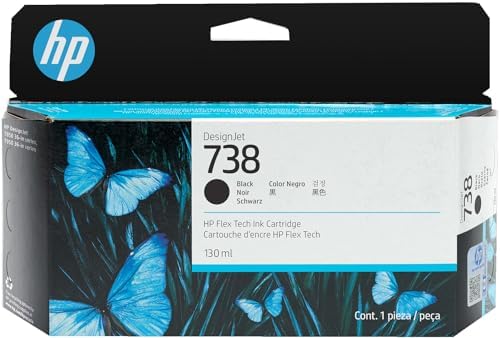 Alternative view of HP 738 130-ml DesignJet Ink Cartridge Mürekkep kartuşu 1 adet Orijinal Standart Verim Siyah