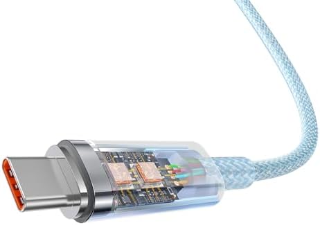Alternative view of Explorer Serisi Hızlı Şarj Kablosu Akıllı Sıcaklık Kontrolü USB to Type-C 100W, 1m, Mavi