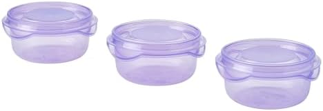 Alternative view of Plastik saklama kabı seti, lila, 70 ml, 3 parça