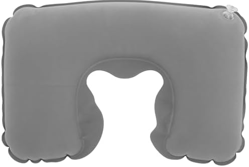 Alternative view of Şişme Seyahat Boyun Yastığı – Ergonomik Travel Neck Pillow, Katlanabilir, Taşınabilir, Uçak, Otobüs, Tren Yolculukları için Rahat Uyku Yastığı Gri