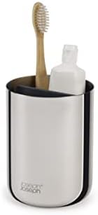 EasyStore - Lüks Paslanmaz Çelik Diş Fırçası Tutucu Caddy Banyo Depolama, Standart Çelik - Görsel 3