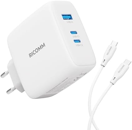 100W GaN 3 Portlu USB-C + USB-A Şarj Aleti QC5.0 PD, iPad,,, Notebook, Uyumlu Hızlı Şarj Cihazı + 100W Type-C Şarj Kablosu 2 Metre - Görsel 3
