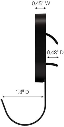 Alternative view of 3M CLAW 25 lbs. Alçıpan Kanca ve Resim Askısı Seti, Ev Dekoru ve Oda Dekoru için Ağır Asma Çözümü, 2 Mat Siyah Kanca ve 2 Resim Askısı