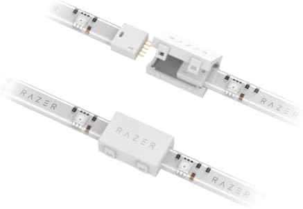 Razer Aether Light Strip Extender - RGB LED Işık Şeridi Uzatma (1M / 3ft Genişletici, 8 Genişleticiye Kadar Bağlayın, Esnek Tasarım) Beyaz